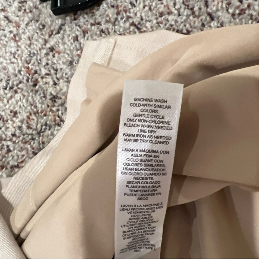 White House Black Market Tan Pencil Skirt Asymmetrical Slit - Picture 11 of 11